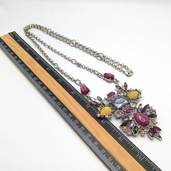 Rhinestone Pendant Necklace, Two Lengths, Double Lobster Clasps, 31" or 16" - Picture 11 of 11